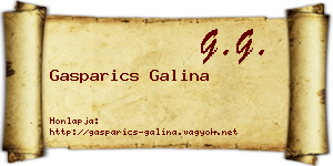 Gasparics Galina névjegykártya